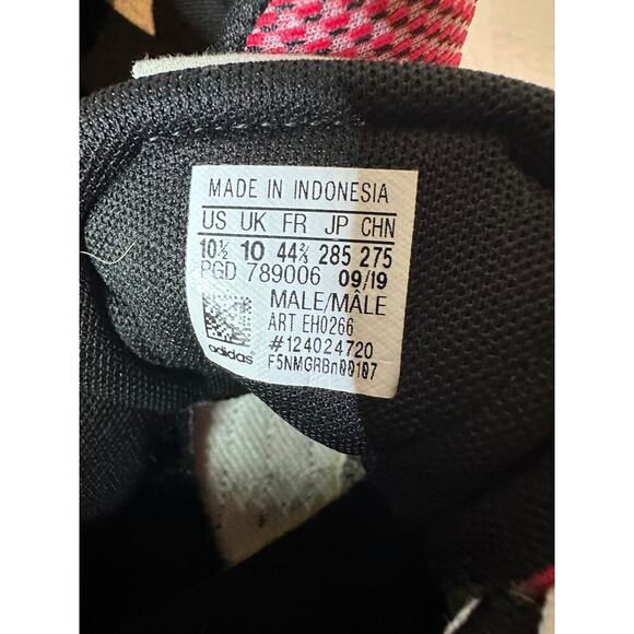 Adidas Size 10.5 Men 20 20 Fx Sneaker Scarlet Core Black Grey Running Road Shoes - Picture 10 of 12